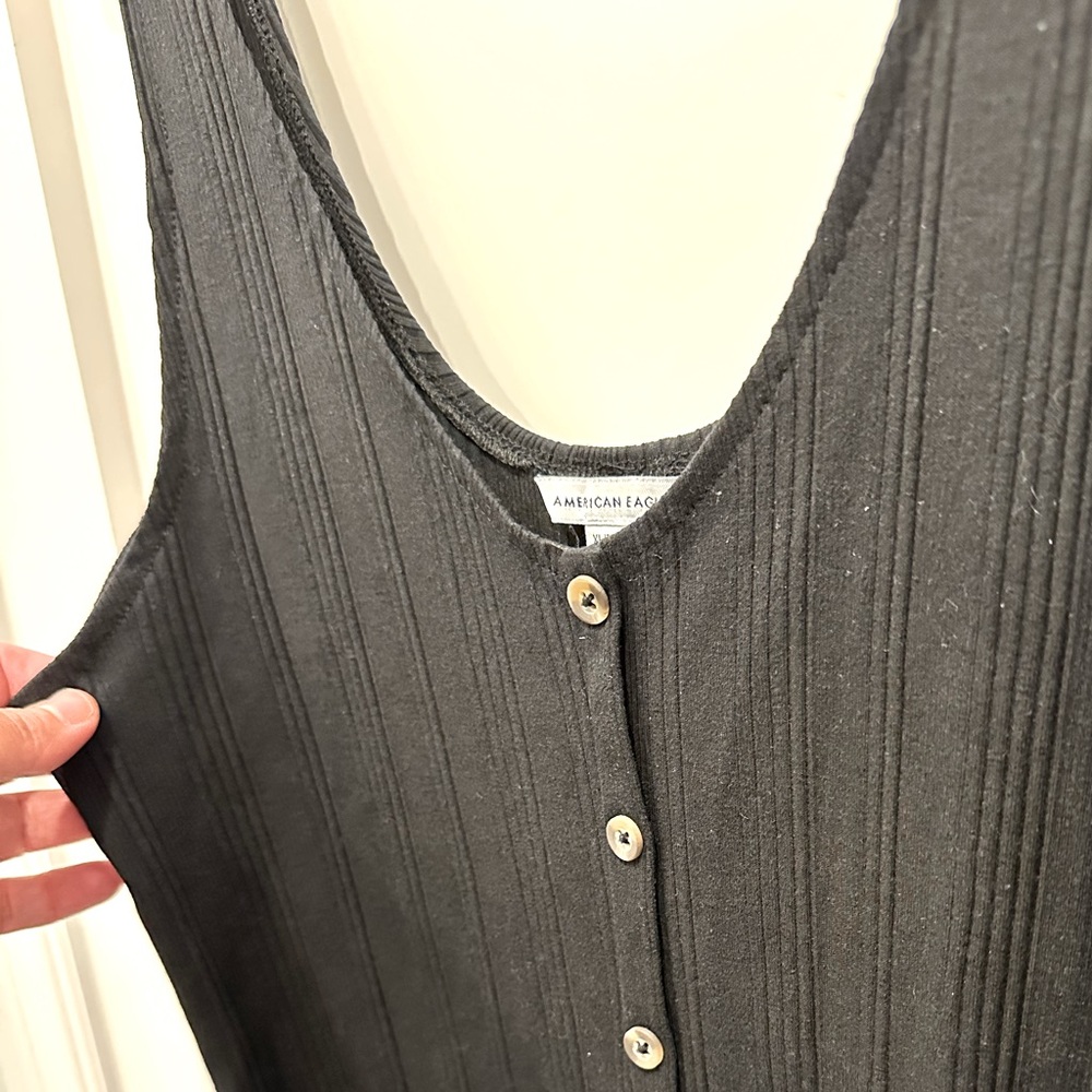 American Eagle Outfitters Black Midi Dress - Picture 3 of 7